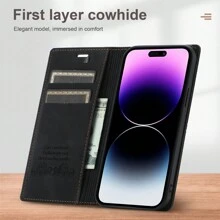 Compatible With IPhone Samsung Xiaomi Redmi Model Magnetic Leather Flip Card Wallet Phone Case