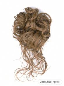 Ciocca per acconciatura da principianti con chignon morbido, estensioni sintetiche per capelli coda di cavallo per tutti i tipi di capelli, utilizzabile anche per acconciature da sposa, disponibile in tutti gli stili, colore naturale, riccio e ondulato, adatto a donne e ragazze, compatibile con costumi e parrucche da principessa - Color pianoforte - Visualizzare 3