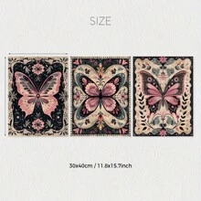 3pcs Scandinavian Folk Art Vintage Floral And Butterfly Prints, Nordic Printing Wall Art, Bedroom Living Room Home Decor, Norwegian Poster, Gallery Wall Home Decor, Bedroom Corridor Wall Art Decor, Ideal Gift, Wall Art, Wall Decor, Room Decor - 3PCS - View 13