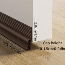 1m TPE Anti-Dust & Noise Reduction Door Bottom Seal, Triple Seal Design, Non-Slip Grooves, Windproof & Soundproof Door Draft Stopper