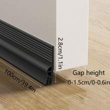 1m TPE Anti-Dust & Noise Reduction Door Bottom Seal, Triple Seal Design, Non-Slip Grooves, Windproof & Soundproof Door Draft Stopper