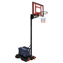 Adjustable Height 3.4-8.5 Ft Basketball Hoop, Basketball Hoop Outdoor, Basketball Hoop Goal System For Youth/Adults In Backyard/Driveway, Portable Outdoor W/ Weight Bag RED