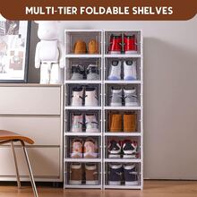 6 Niveles Zapatero con Cubierta, Armario de Almacenamiento de Zapatos, Cajas de Almacenamiento de Zapatos, Para Almacenar y Guardar los Zapatos, Organizador para Armario, Pasillo, Dormitorio