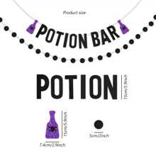 Banner de bar de pociones para Halloween, decoraciones de fiesta de Halloween para adultos, Elige tu banner de veneno, decoraciones de Halloween, suministros de fiesta de Halloween, decoraciones de fiesta temática, suministros para fiestas de otoño, otoño, Navidad - Poción - Ver 3