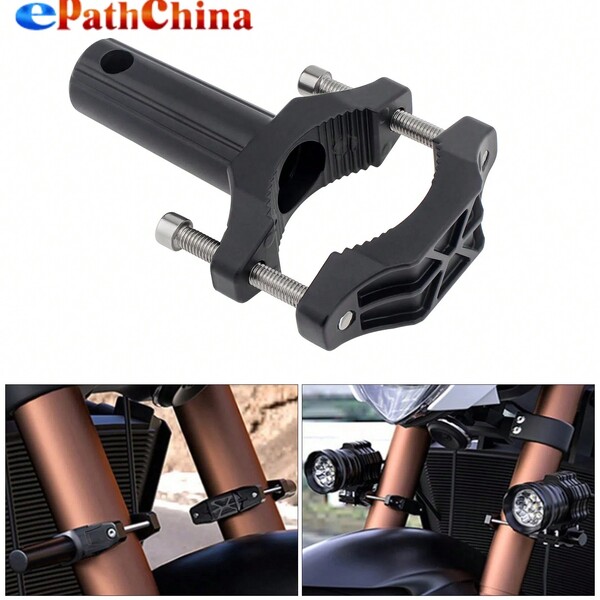 1 Pc Black, Suitable For Motorcycle ATV UTV Bumper Modification, Headlight And Spotlight Modification Installation Bracket, With Adjustable Multifunctional Aluminum Alloy Handle Extension Bracket Fixture Kit, Choose The Corresponding Color Quantity According To Your Own Needs