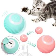 Bola Bolinha Giratória Interativa Gato Cachorro Pet Regarregável USB Luz Brinquedo Inteligente Relaxante Elétrico