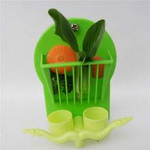1PC Bird Cage Vegetable Basket Station Stand Food Cup Combination Feeding Rack - Green - View 8