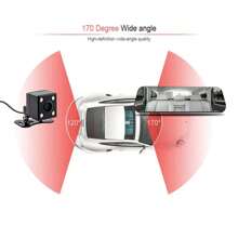 Original 1080p Rear View Car DVR Camera Dual Lens Mirror Black Box With WDR & GPS Functions Vision Model Touch Screen Dash Cam