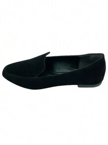 Kit 2 Pairs Women's Moccasin Shoes Donatella Shoes Square Toe Plain Suede Classic Casual Ounce And Miscellaneous - 黑色 - 查看 3