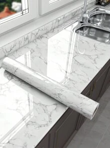 1Roll  PVC Self Adhesive Wallpaper Marble Stickers Waterproof Heat Resistant Kitchen Countertops Table Furniture Cupboard Wall Paper - Multicolor - View 14