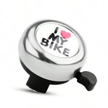 جرس دراجة صغير قطعة واحدة "أنا أحب ركوب الدراجات" شعار، صوت جرس سبيكة عالٍ، مناسب لدراجة جبلية ودراجة طرق، إكسسوارات الدراجات - متعدد الألوان - مشاهدة 11