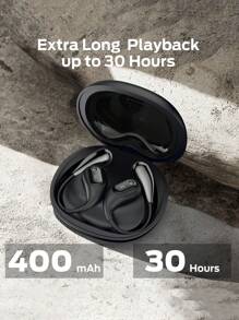 Monster Open Ear AC210 Headphones, Bluetooth 5.3 Earphones HiFi Stereo, Wireless Headphones 30 Hours Playback, Type-C Charging, HD Clear Calls, Touch Control, IPX5 Waterproof Open Ear Earbuds,Black - 黑色 - 查看 2