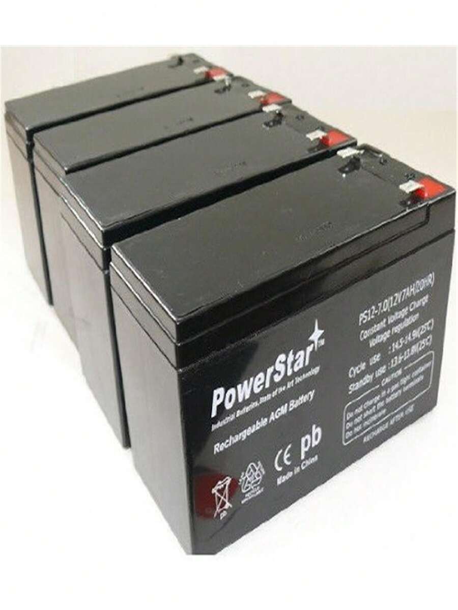 Unbeatablesale PowerStar PS12-7-4Pack04 UPS Replacement Battery For APC ...