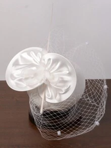 Mũ Fascinator thanh lịch dành cho phụ nữ, Mũ đội đầu phong cách Anh cổ điển dành cho phụ nữ, Thích hợp cho tiệc tùng, đám cưới, trang trí tiệc trà, làm bằng sợi Polyester - 1152A - Xem 8