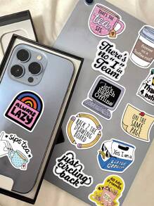 Adesivos sarcásticos 50 peças, bagagem skate guitarra decoração diy corte de papel livro capacete notebook adesivos à prova d'água