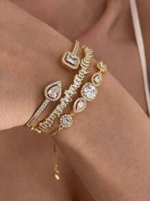 rakol 3pcs Classic Fashion Bangle Bracelet Set For Women Daily Wear - Jewelry Set - View 5