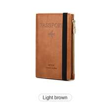 1 件超薄 RFID 屏蔽男士旅行护照钱包 - 多功能文件袋，带涤纶衬里、PU 材料和开放式封口 - 非常适合外出和旅行 - 彩色 - 查看 14