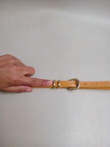 Thin Women's Belt Width 1CM - 芥末黃 - 查看 3