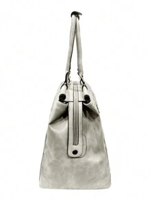 Bolsos de tote MILANO para mujer, de piel sintética, minimalista, de lujo discreto, elegante casual, de unicolor, de alta capacidad, para trabajo, viaje, citas, bolsas de deporte, con estilo retro vintage, de alta calidad y gran capacidad, 51cm* 24cm *32.5cm