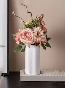Bình nhựa sọc 1 chiếc, Bình không vỡ, Đồ thủ công cắm hoa trang trí hiện đại, Bình để bàn đơn giản, Bình hoa khô, Có thể sử dụng cho phòng khách, Trang trí cắm hoa phòng ngủ, Trang trí bàn tiệc cưới, Đồ thủ công gia đình, Đồ trang trí nhà đơn giản và đẹp, Đồ trang trí ngoài trời, Đồ trang trí hiên nhà, Quà tặng Ngày của Mẹ - nhiều màu - Xem 4