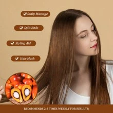 巴塔纳油护发：100% 产自洪都拉斯的巴塔纳油，可用作发膜、头皮和发油。修复受损头发和皮肤，天然卷发护理 | 圆形罐。 - 軍綠色 - 查看 11