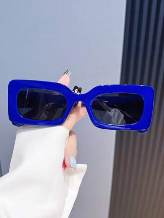 1 件方形框架 Y2K 超大时尚眼镜，适合夏季海滩度假，女士海滩配饰，眼镜，墨镜，基本款秋冬女士服装，商务休闲礼物，适合夏季海滩度假、户外、旅行