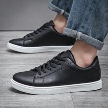 Men's Fashionable Minimalist Casual Sneakers, Anti-Slip Sports Shoes, High-Top Breathable Skid-Proof - Brown - View 3