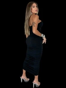 Livia Coladinho Suplex Dress - 黑色 - 查看 2