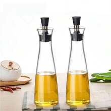 1 pieza Aceitera de estilo danés para el hogar, botella de vidrio borosilicato resistente a fugas apta para aceite, salsa de soja, vinagre, adecuada para exteriores, cocina, Navidad, Año Nuevo