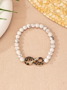 1 件时尚简约个性化复古珐琅蛇与天然石串珠手链 - 串珠手鍊 - 查看 9