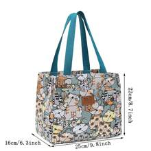 1 szt Nadrukowany Torba Przenośny Woreczek Na Lód Termiczny Torba Wodoodporny Bezludny Torba Lunch Pudełko śniadaniowe Torba