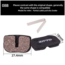 ZTTO Mountain Bike MTB Semi-Metal & Resin Quiet Brake Pads, Universal For M6000, Rival M6100, Apex Mt200, Guide Code, Force G03A Disc Brakes - Black - View 11