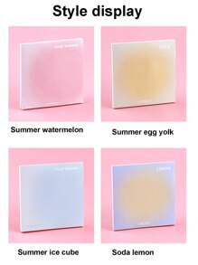 4pcs/Set Ombre Solid Color Sticky Notes,Cute Adhesive Memo Pad Stickers,Office School Student Stationery,Suitable For Office,Home,School,Can Stick On Wall,Blackboard,Computer,Desk,Refrigerator,Etc. - Multicolor - View 5