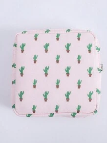 1个可爱精致的卫生巾收纳包/化妆包，时尚休闲便携化妆包，多功能大容量收纳包，可装钱包、口红、卫生巾、卫生棉、硬币、钥匙、有线耳机、数据线、充电器、适配器、耳机及其他配件，可爱洗漱包，旅行收纳包，适合女性、糖果爱好者、护士、女学生、学生，也是送礼佳品，圣诞礼物，女性送礼好礼推荐。