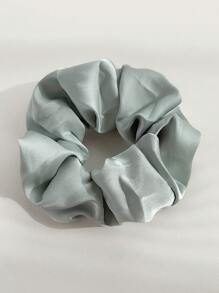 5pcs Women Solid Color Faux Silk High Elasticity Soft Silky Touch Luxurious Elegant Scrunchies, Suitable For High Ponytail, Curly Hair Protection Soft Material Crinkle Scrunchies For Everyday Wear Hair Ties Scrunchy Hair Ties, Casual Hair Accessories Head Accessories - Multicolor - View 8