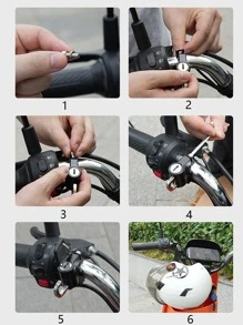 1pc Motorcycle/Electric Scooter Anti-Theft Helmet Lock, Multifunctional Hanging Hook - Black - View 4