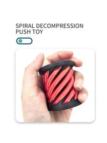 Impossible Pyramid Passthrough Sculpture, Pass Through Pyramid Fidget Toy, 3D Printed Spiral Cone Toy Pyramid Passthrough Sculpture, Desktop Decor Souvenir Gift Halloween Fun Toy Decoration, Stress Relief Toys, Holiday Gifts, Office Stress Relief (Random Color, Red/Gold) - Multicolor - View 7