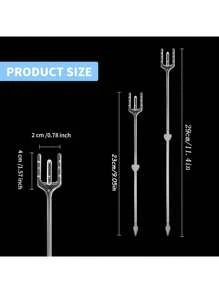 80 个花艺采摘卡夹，花艺卡夹棒透明塑料花艺采摘，叉形直头花艺采摘卡夹，用于花束布置婚礼生日派对装饰 - 透明 - 查看 3