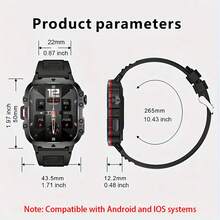 SENBONO Reloj inteligente deportivo para exteriores con llamada inalámbrica (responder/hacer llamadas), rastreador de ejercicios y deportes para hombres compatible con IOS y Android - Negro - Ver 8