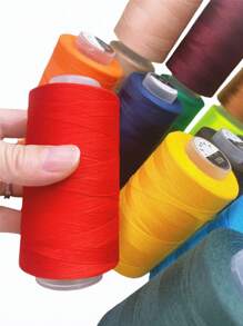 1 Rolo de Linha de Costura Doméstica 40/2 em 40 Cores, Preto e Branco, 3500 Jardas, para Artesanato em Roupas e Calças, Acessórios para Costura Manual, Linha de Costura DIY - Multicolorido - Ver 9