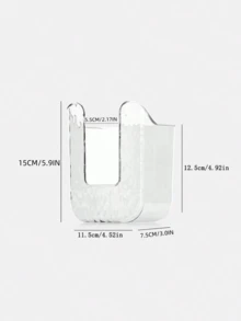 1PC 壁挂式纸巾盒，厨房湿纸巾收纳盒，壁挂式纸巾架，亚克力纸巾分配器，透明纸巾盒架，浴室壁挂式纸巾盒，亚克力卫生纸架 - 單色 - 查看 8