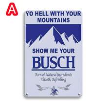 1 件 Show Me Your Busch 啤酒金属标牌 - 复古厨房墙壁艺术，适用于酒吧、咖啡厅、酒馆、客厅 8x12 英寸 - 彩色 - 查看 11