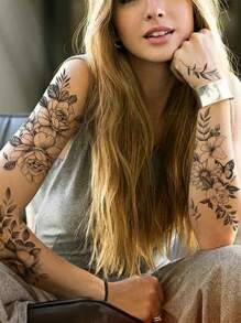 3 pezzi Tatuaggi temporanei da donna, tatuaggi semipermanenti impermeabili a mezza manica, disegni floreali sexy per signore tatuaggi finti
tatuaggio
tatuaggi temporanei
