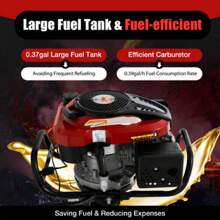 4-Stroke 7 HP Outboard Motor 196CC Fishing Boat Engine Motor Air Cooling - Black - View 5