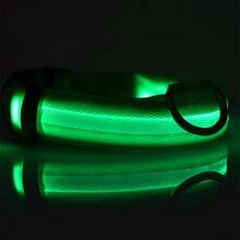 1pc Pet LED Striped Luminous Dog Collar