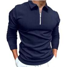 Long Sleeve Polo Shirt With Zipper Launch - 米色 - 查看 4