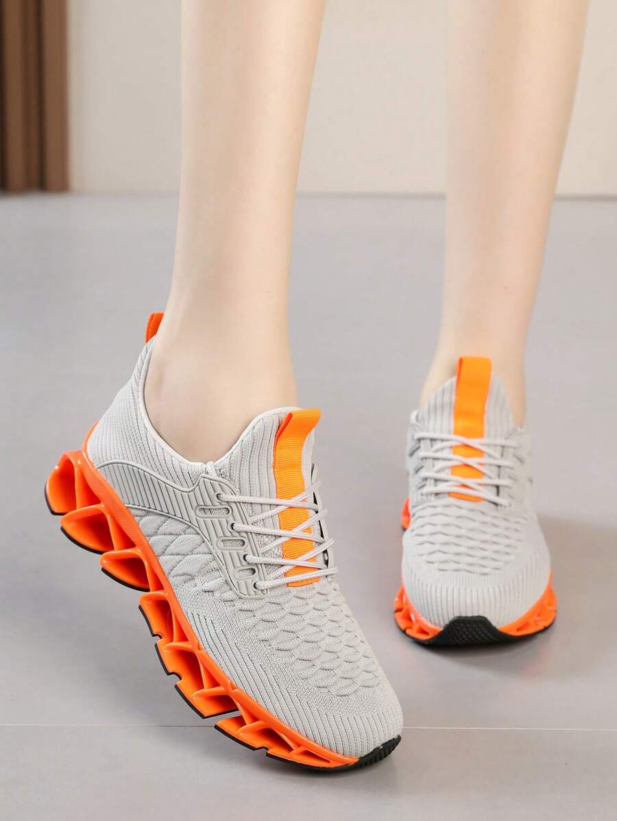 Women's Slip On Walking Running Shoes Blade Tennis Casual Fashion Sneakers Comfort Non Slip Work Sport Athletic Trainer White - Cam màu be - Xem 1