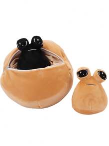 Molutian 3入組母親和孩子的寵物外星人毛絨玩具，情感外星人毛絨動物娃娃，一大兩小遊戲迷毛絨母子外星人毛絨動物娃娃，復活節及生日派對理想禮物和節日裝飾禮物 - 棕色 - 查看 7