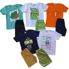 2-Piece Summer Assorted Children's Boy's Kit - 1 Top + 1 Shorts - Sizes 1 To 16 - Multicolor - View 1