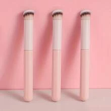 1支迷你斜角平头歌舞伎鼻部轮廓刷，可用于遮瑕、晕染、定妆、散粉、粉底液、粉底霜等，也可作粉底刷、遮瑕刷、腮红刷、轮廓刷、修容刷、散粉刷等使用。 - 粉色 - 查看 2